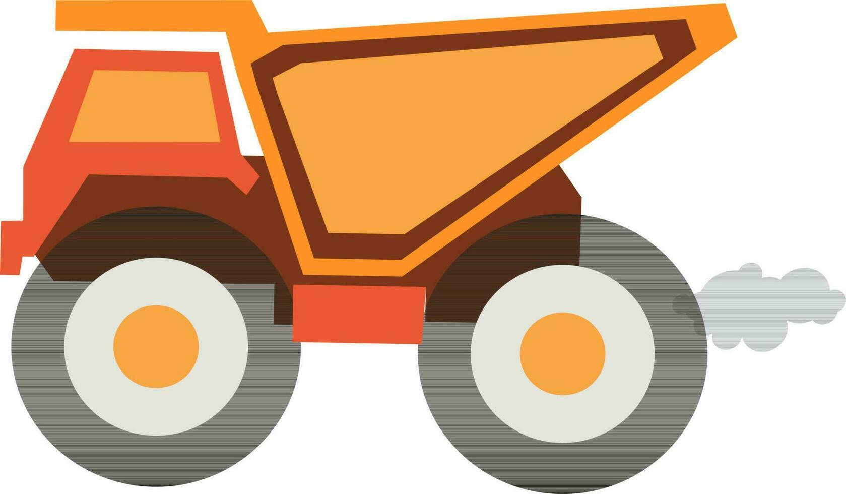 Flat design of a dumper truck icon. vector