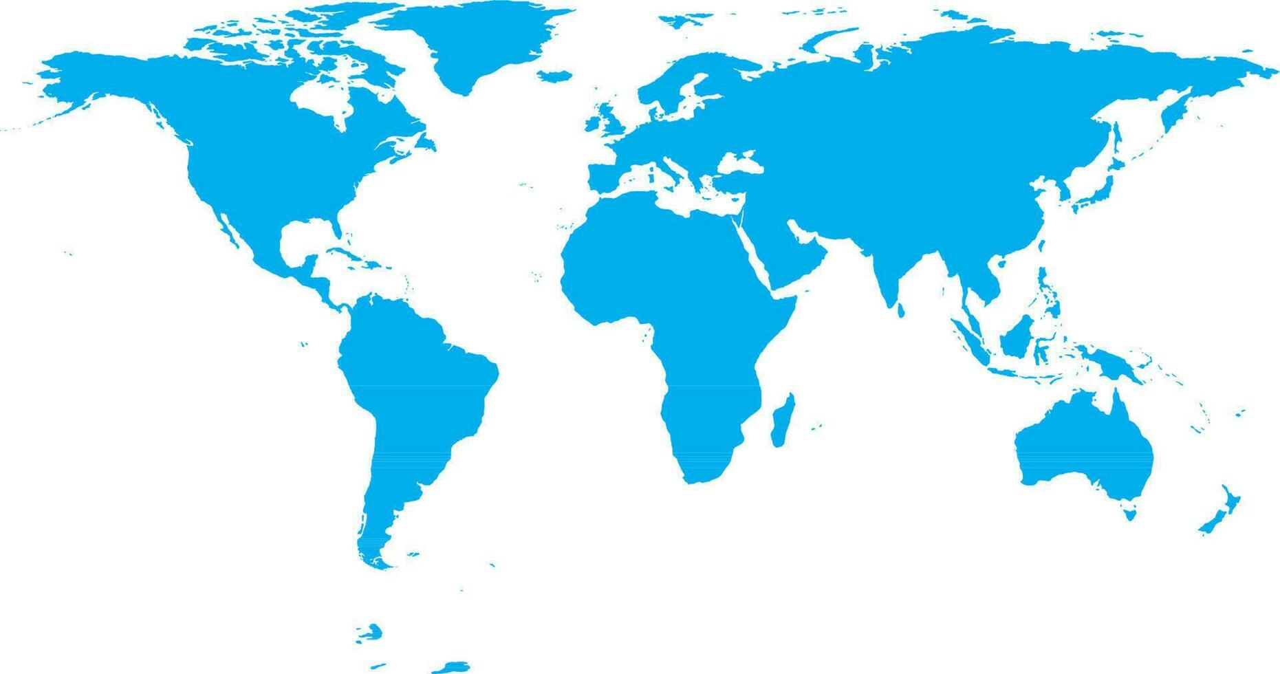 Flat illustration of a world map. vector