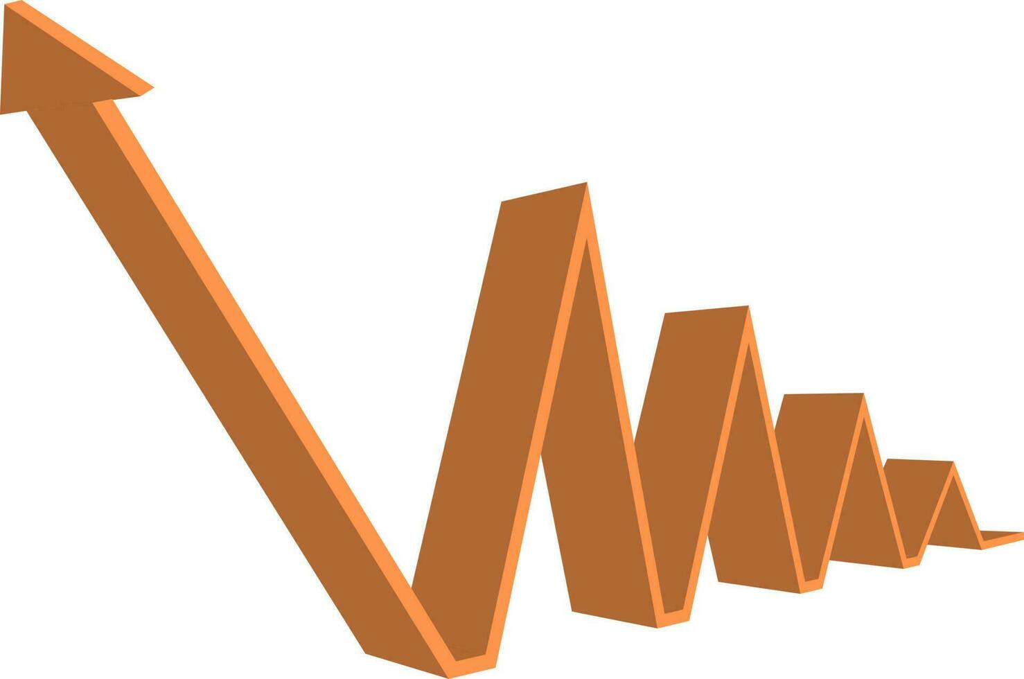 3D infographic arrow. vector