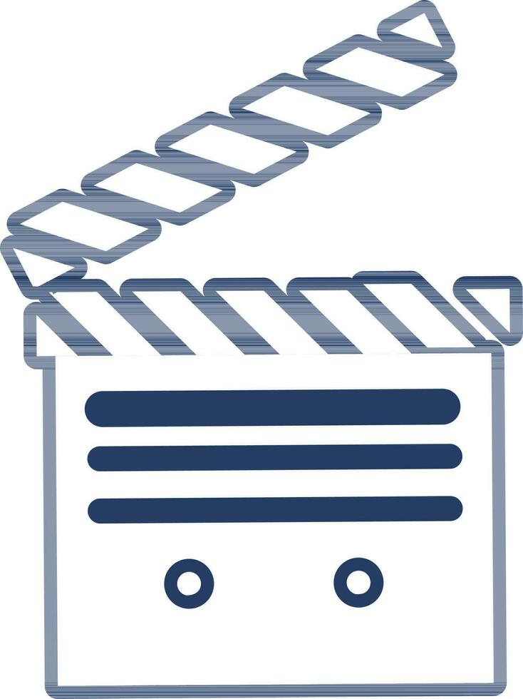 Flat clapper board sign or symbol. vector