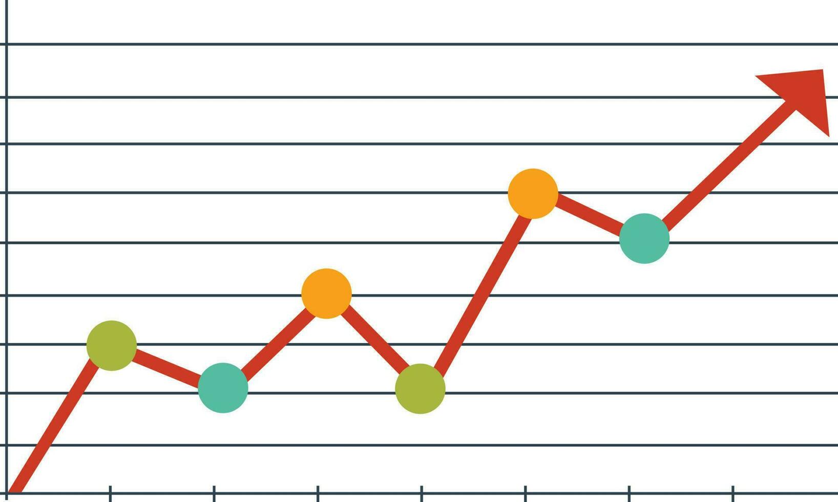 Infographic arrow for graph. vector