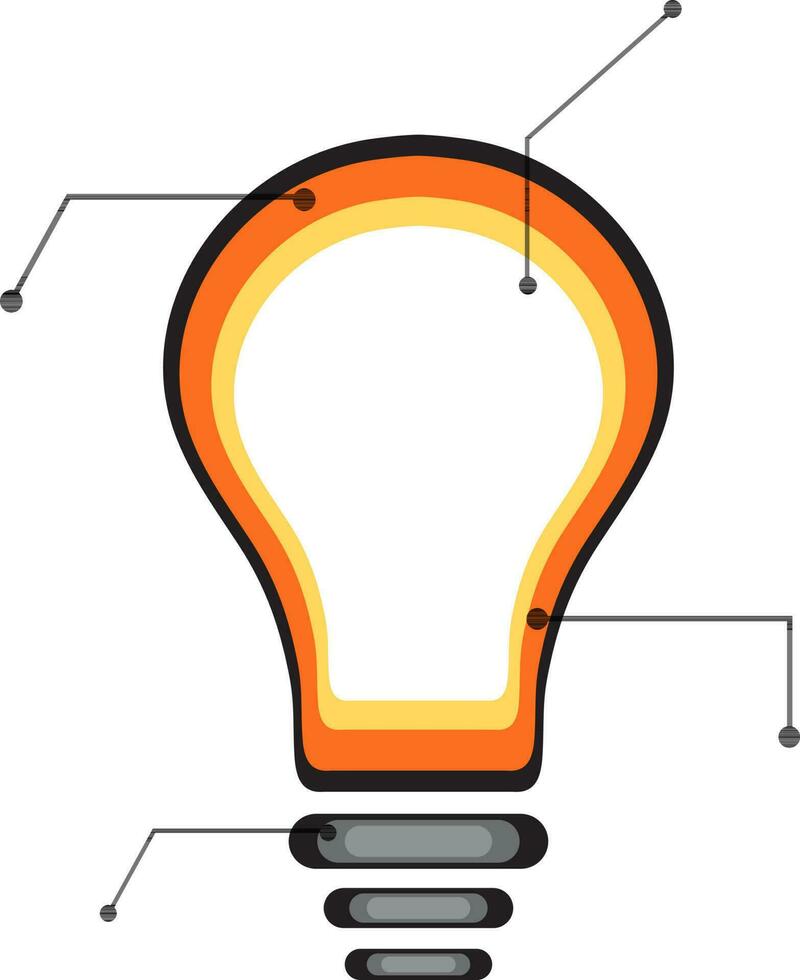 Flat illustration of a bulb. vector