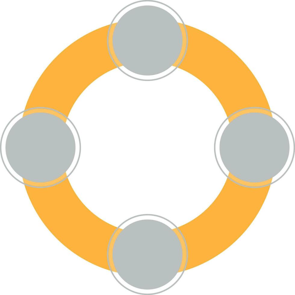 Flat circle infographic element. vector
