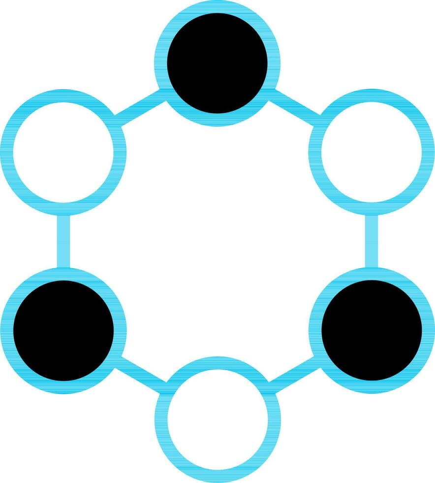 Connection Diagram Icon In Flat Style. vector