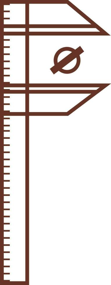 Vector caliper measuring instrument symbol.