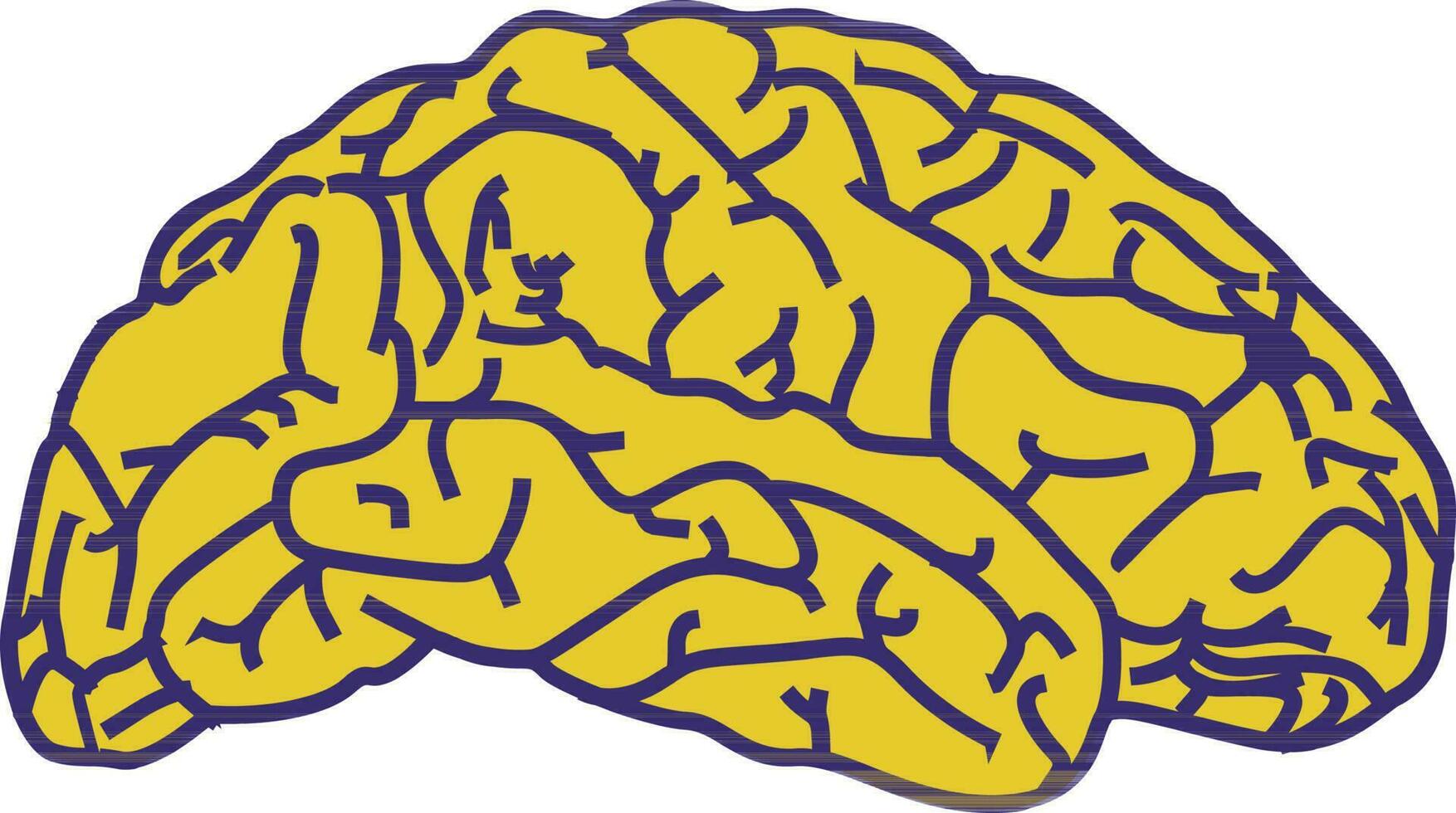 Vector human brain sign or symbol.