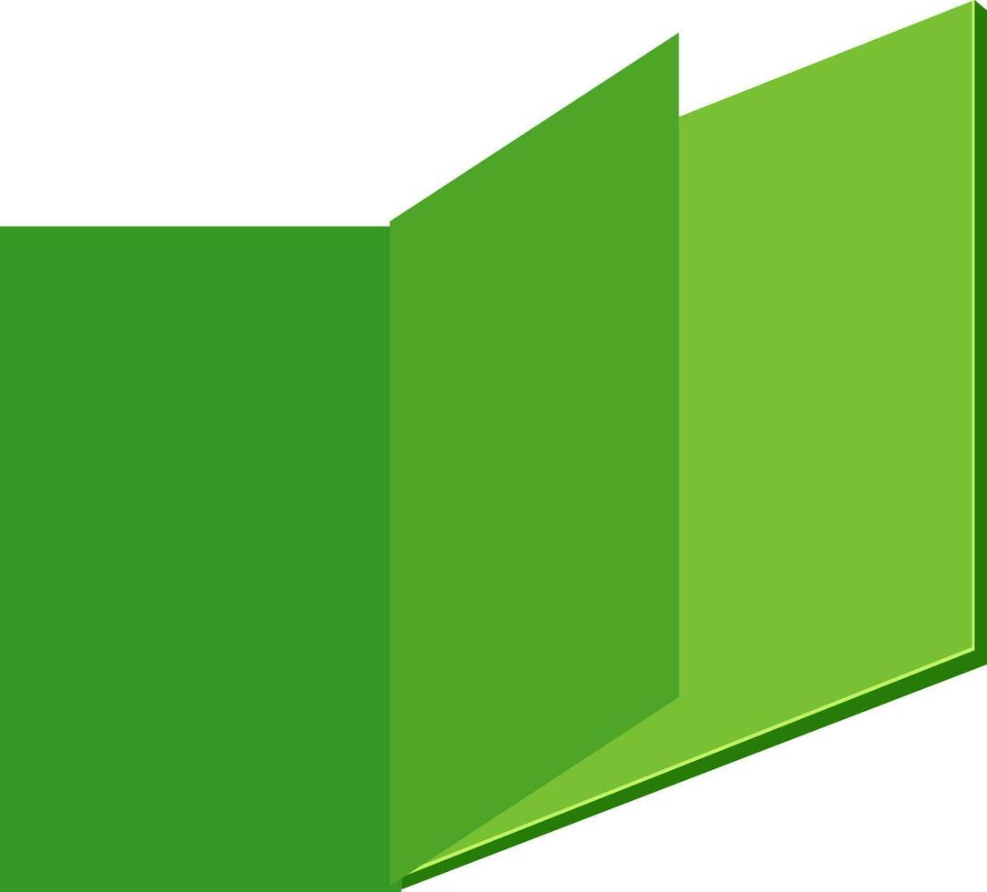 Green paper infographic element design. vector