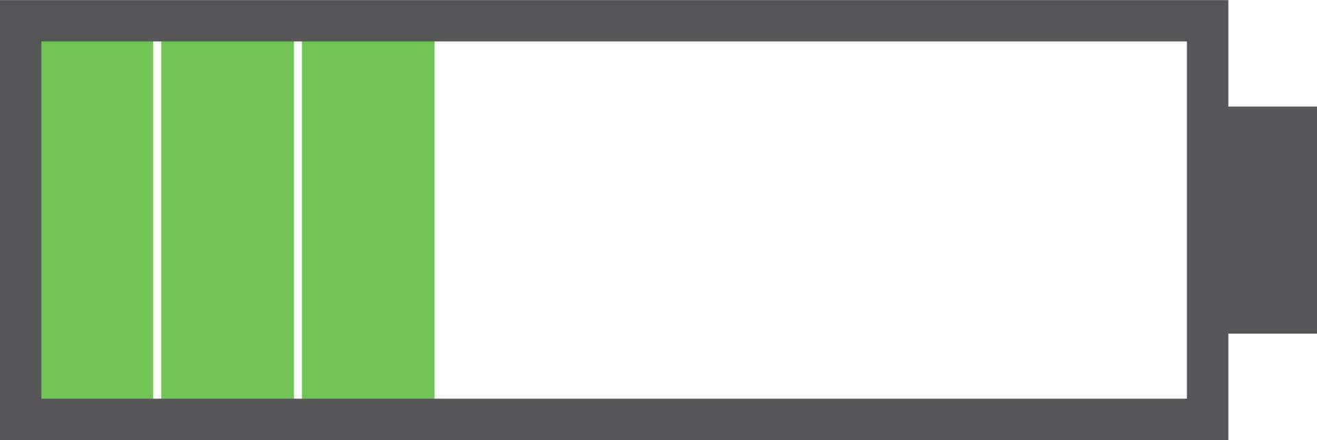 Vector battery icon in flat style.
