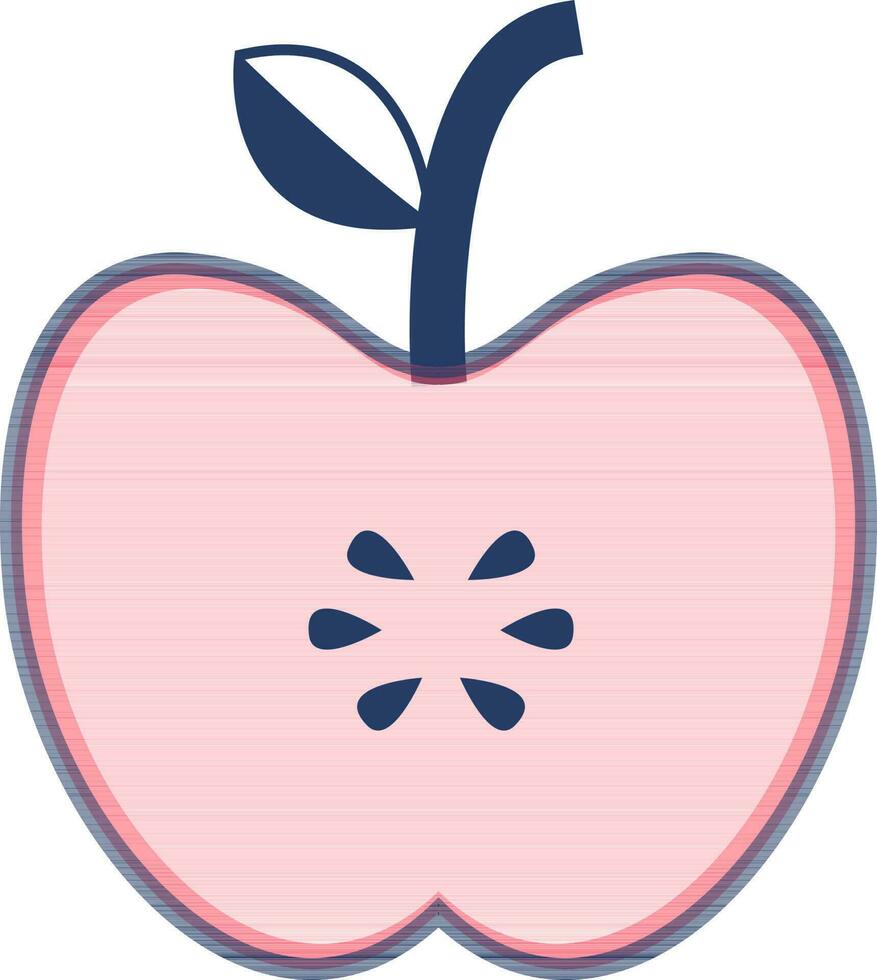 Flat illustration of an apple. vector