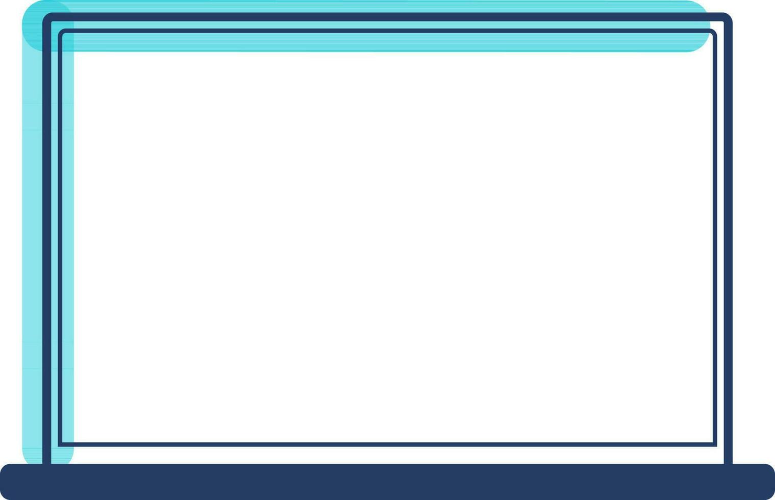 Flat illustration of an open laptop. vector