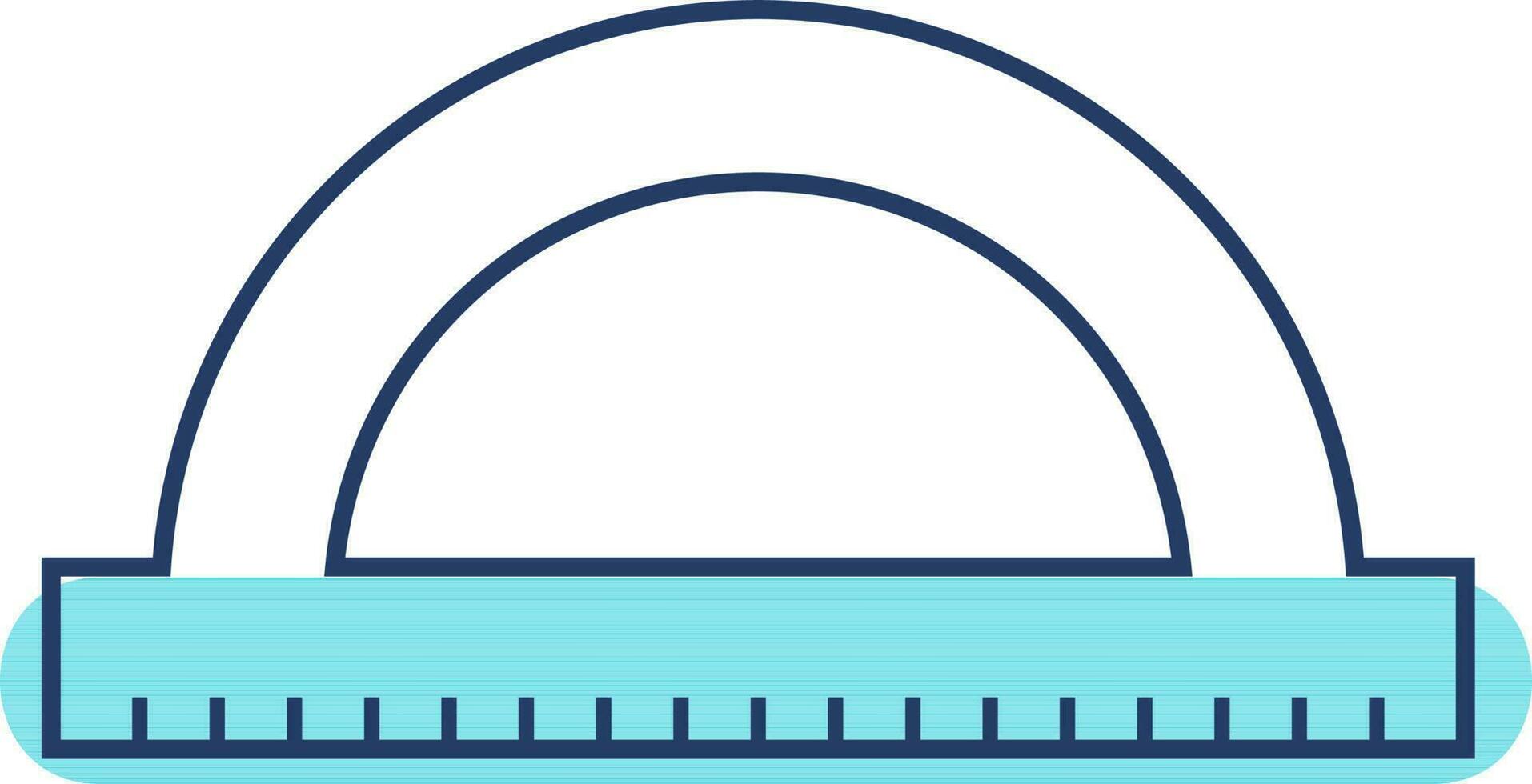 Vector protractor sign or symbol.