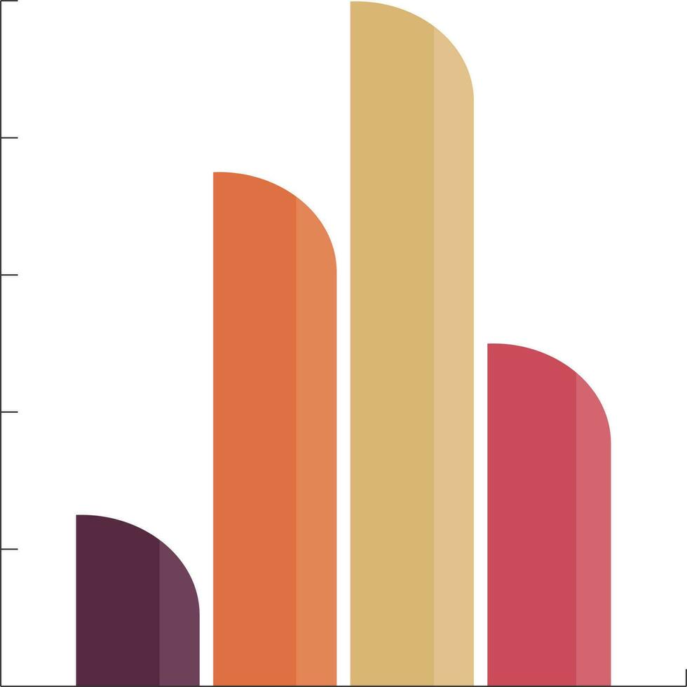 Colorful bar chart infographic element for Business. vector