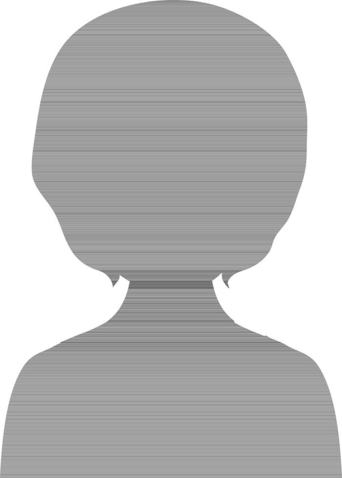 Female user profile sign or symbol in flat style. vector