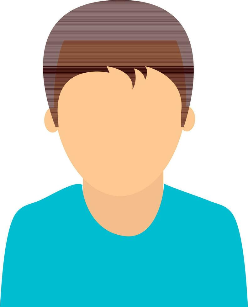 Young boy character in flat style. vector