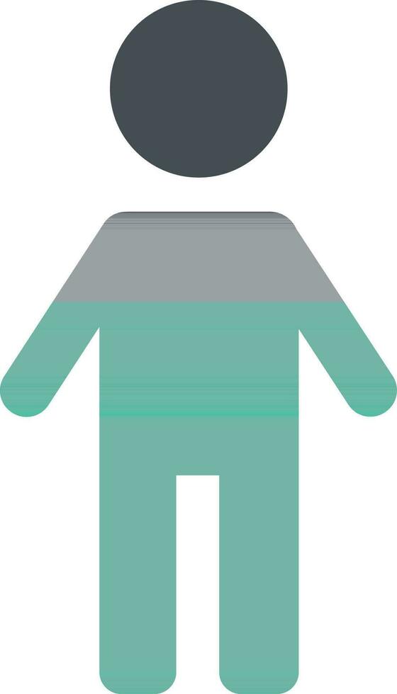 Vector man sign or symbol in flat style.