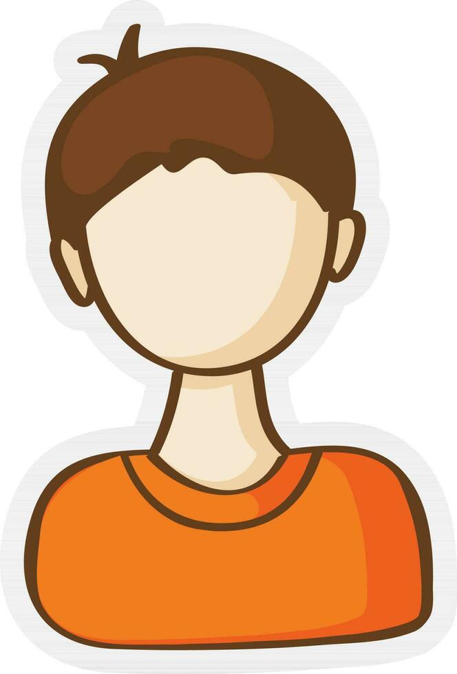 Illustration of boy in flat style. vector