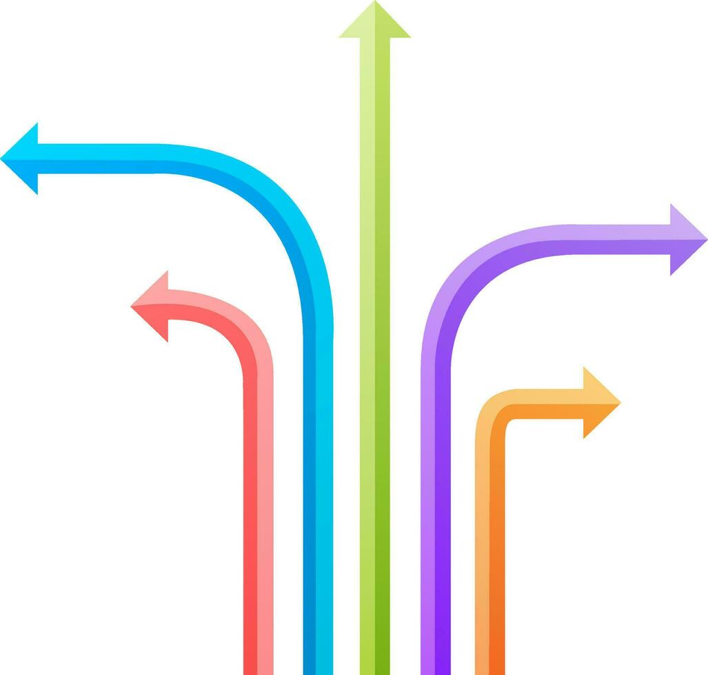 Colorful arrows infographic element. vector