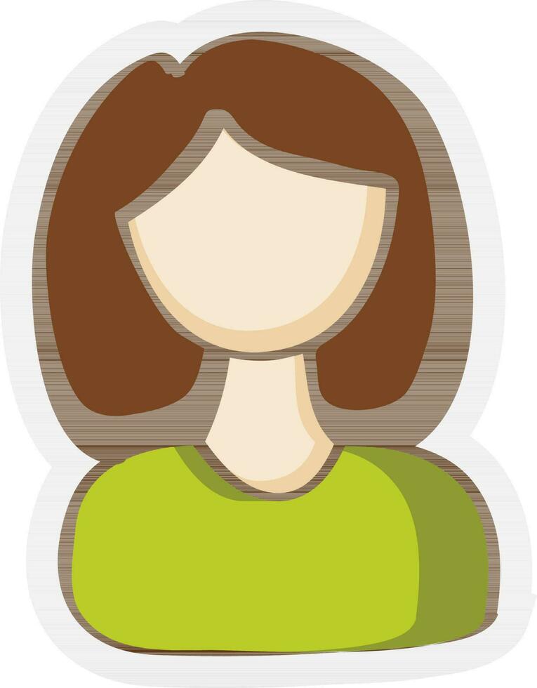 Character of a girl in flat style. vector