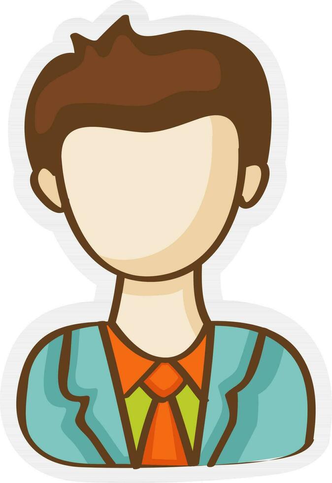 Illustration of boy in flat style. vector