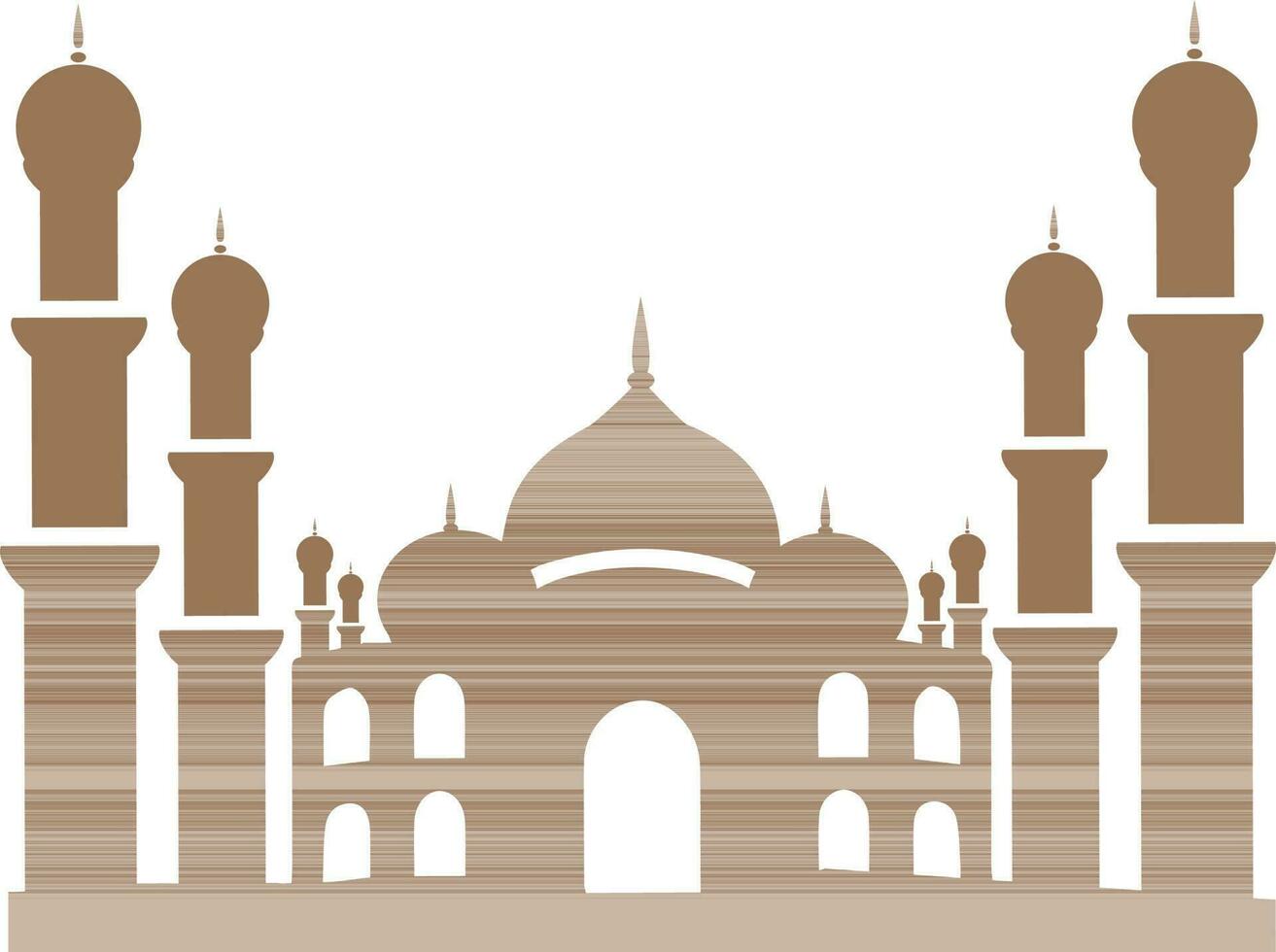 Flat illustration of Taj Mahal in India. vector