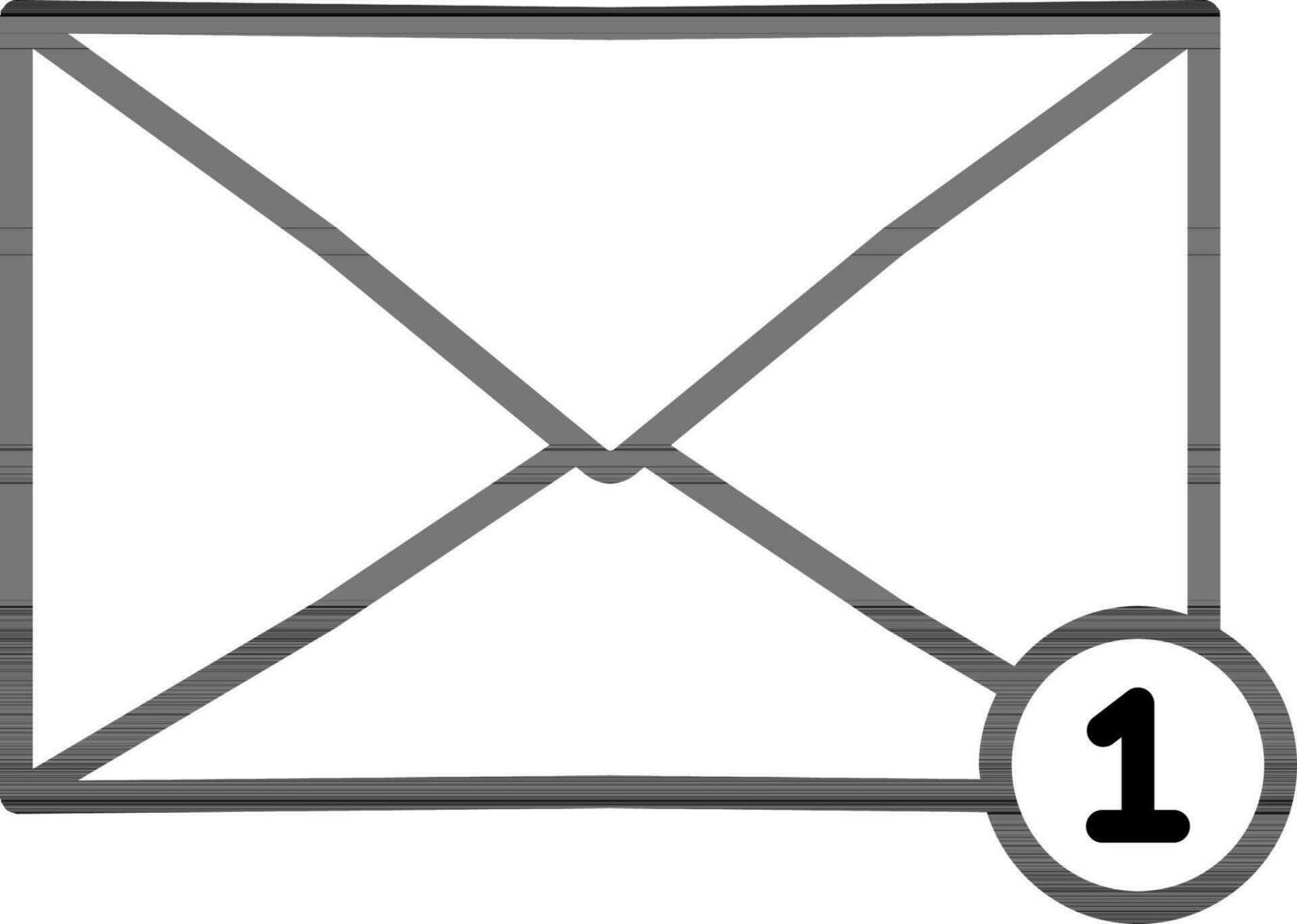 Email Icon or Symbol in Black Line Art. vector