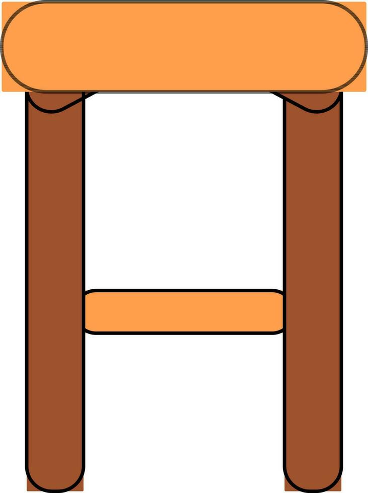 ilustración de color taburete icono para sentado concepto. vector