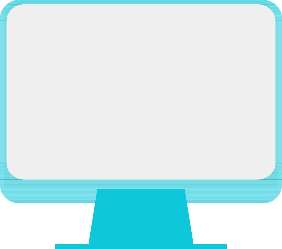 Flat illustration of desktop computer. vector
