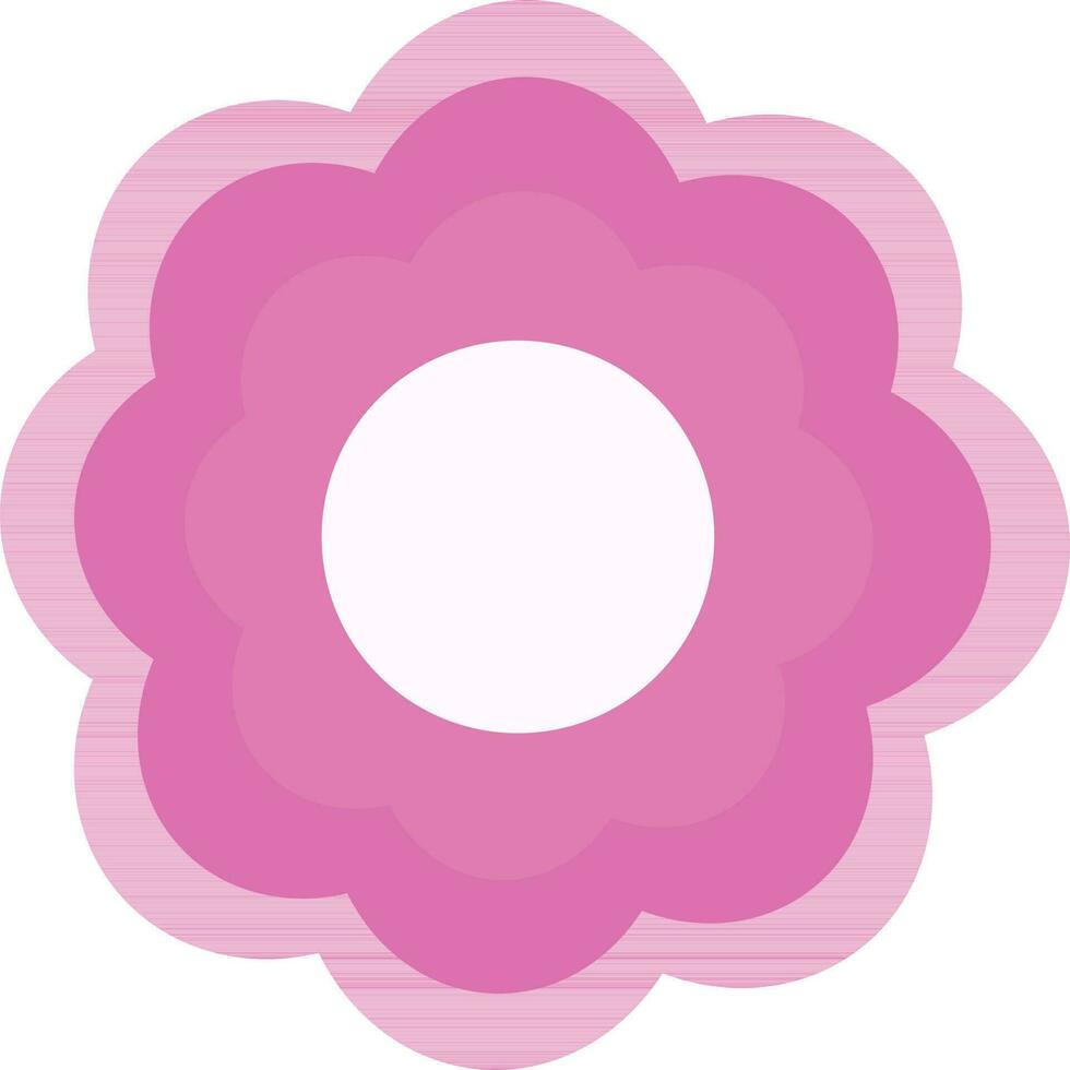 Flat style illustration of pink flower. vector
