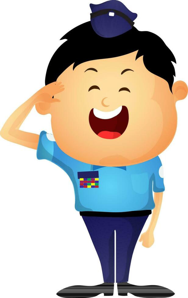 Illustration of saluting Indian Army Officer. vector