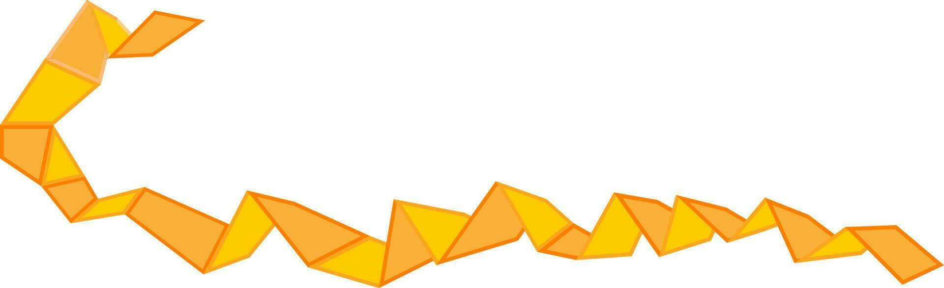 Yellow and orange ribbon design. vector