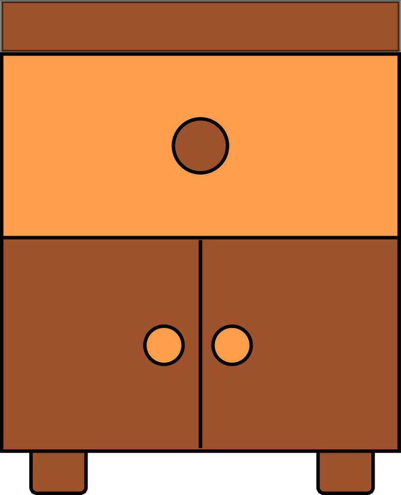 Cupboard icon made for household in isolated. vector