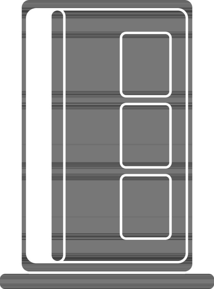 Door icon made with wood in glyph style. vector