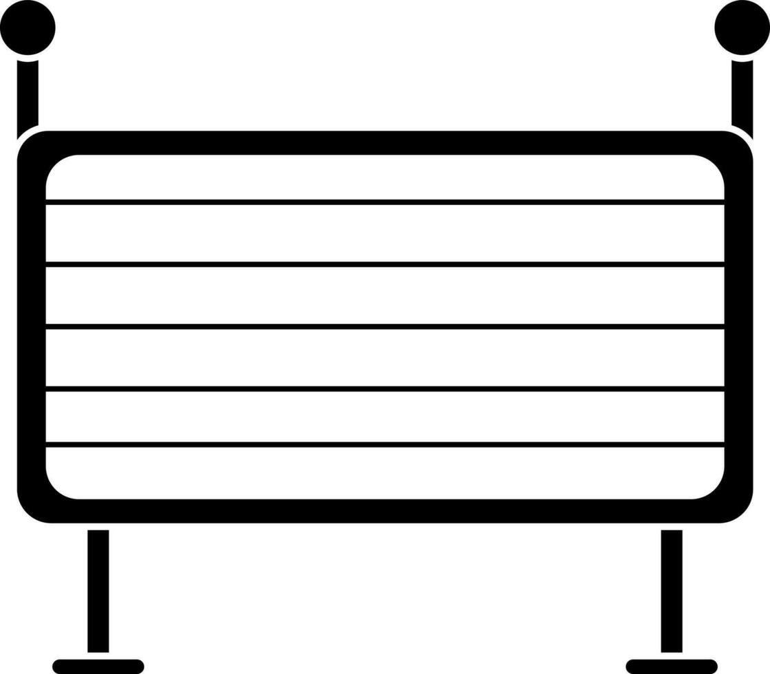 Cradle icon in glyph style for furniture concept. vector