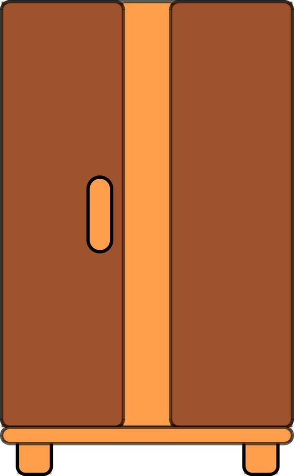 Wardrobe icon in color for household. vector