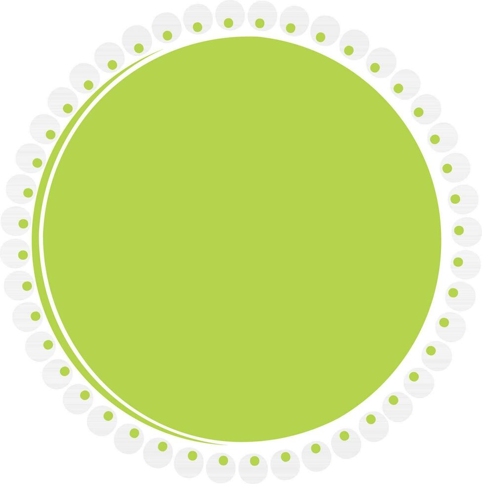 Circular frame design made with green color. vector