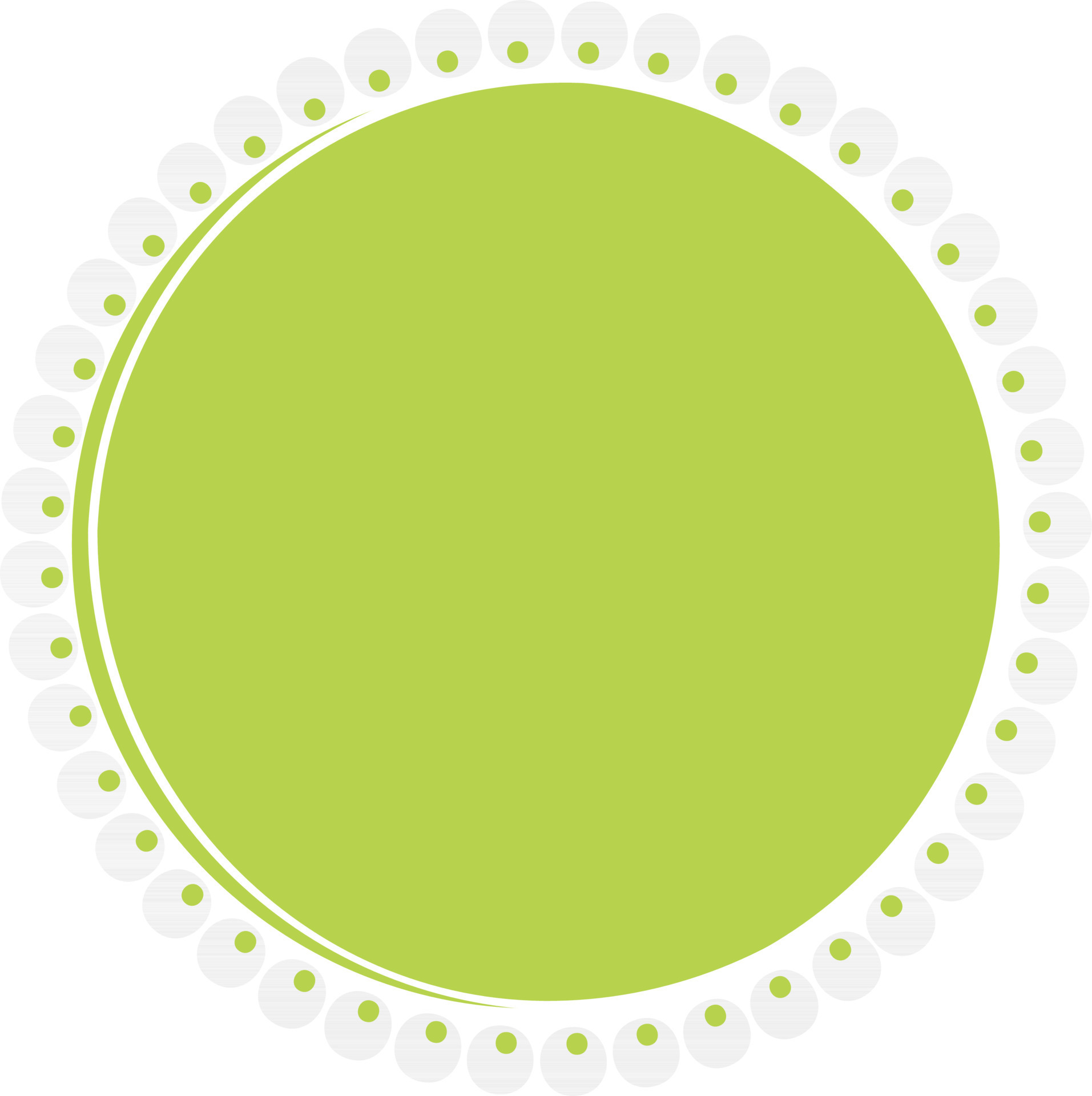 Circular photo frame top