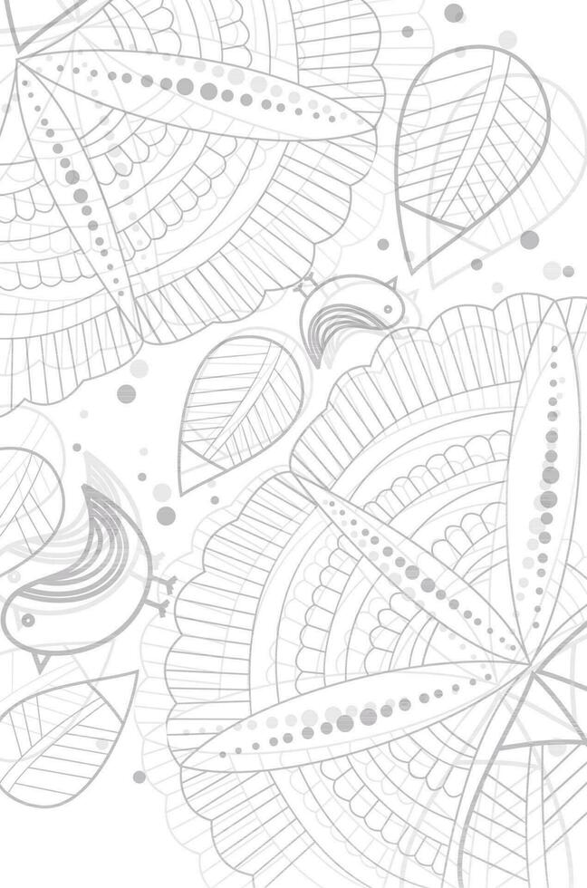Floral design made by line art pattern. vector