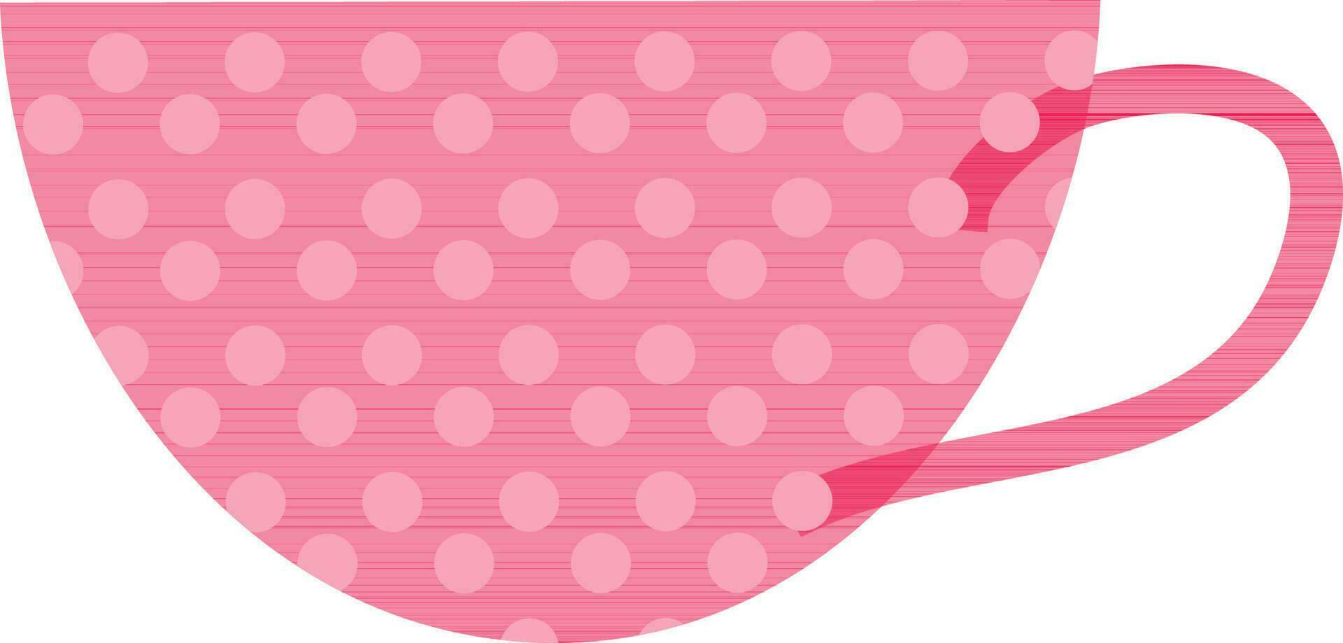 Illustration of pink coffee cup icon. vector