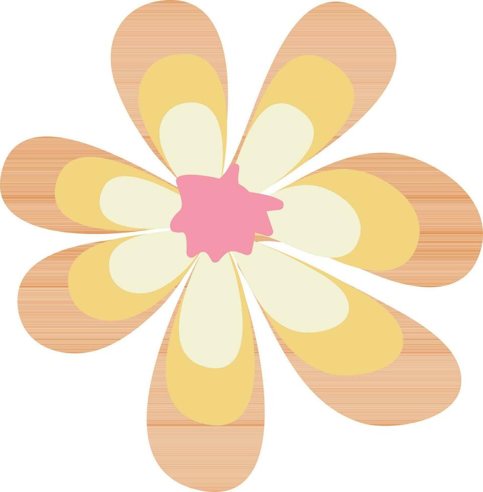Illustration of colorful flower icon. vector