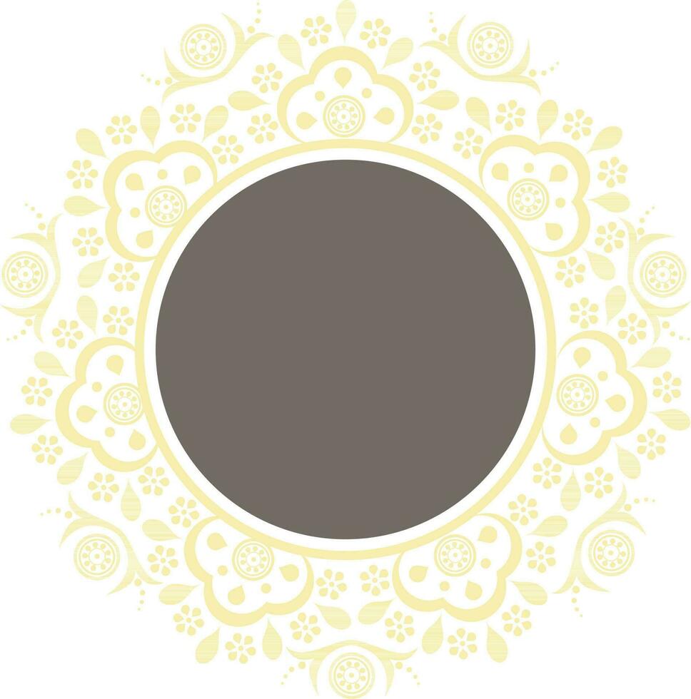 Decorative rounded frame design. vector