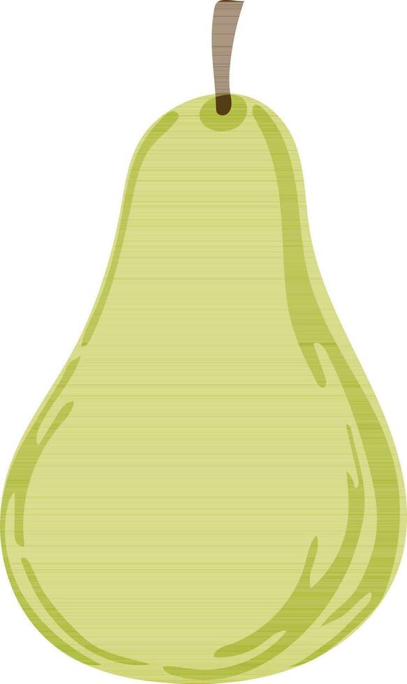 Green pear on white background. vector