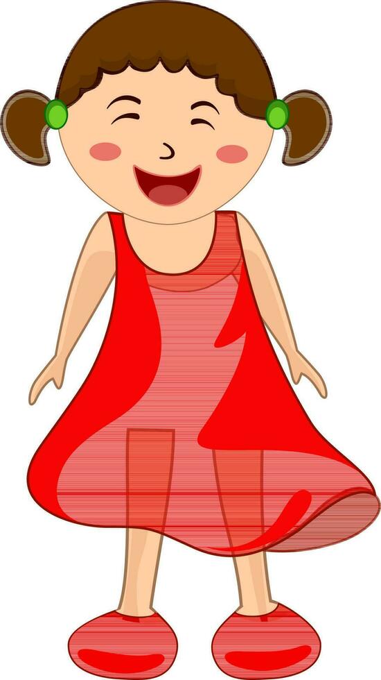 Cartoon character of girl. vector