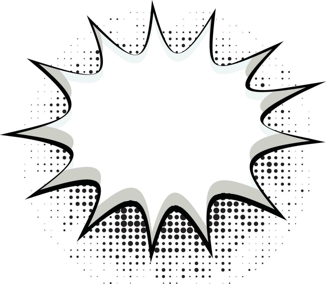 Blank halftone in pop art style. vector