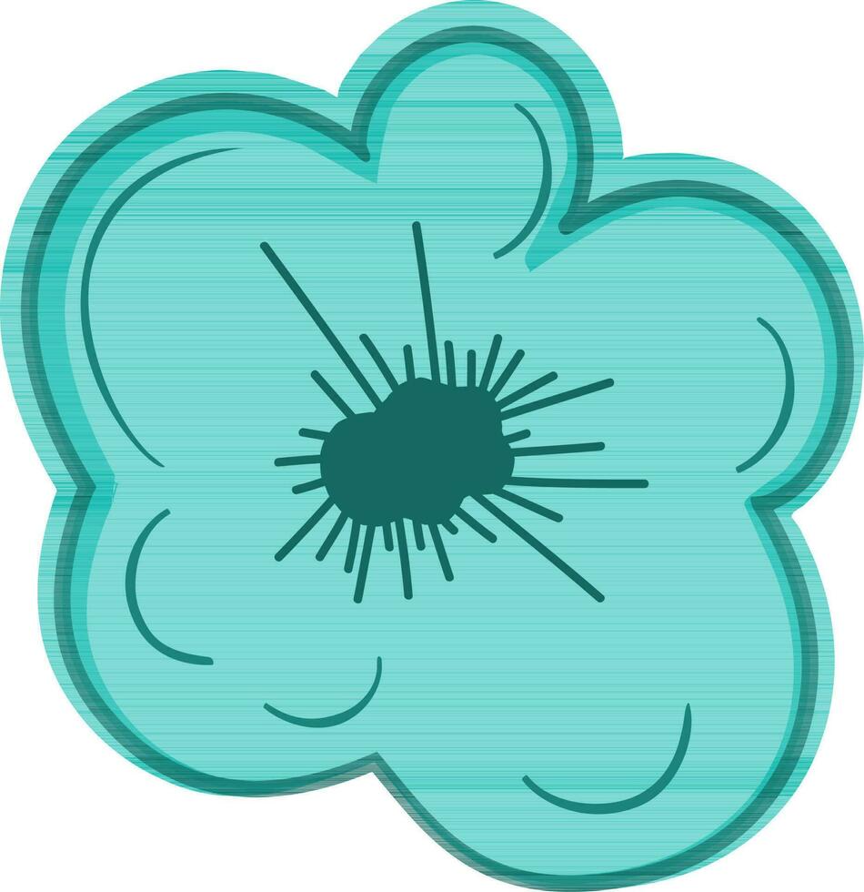 Vector flat illustration of flower icon.