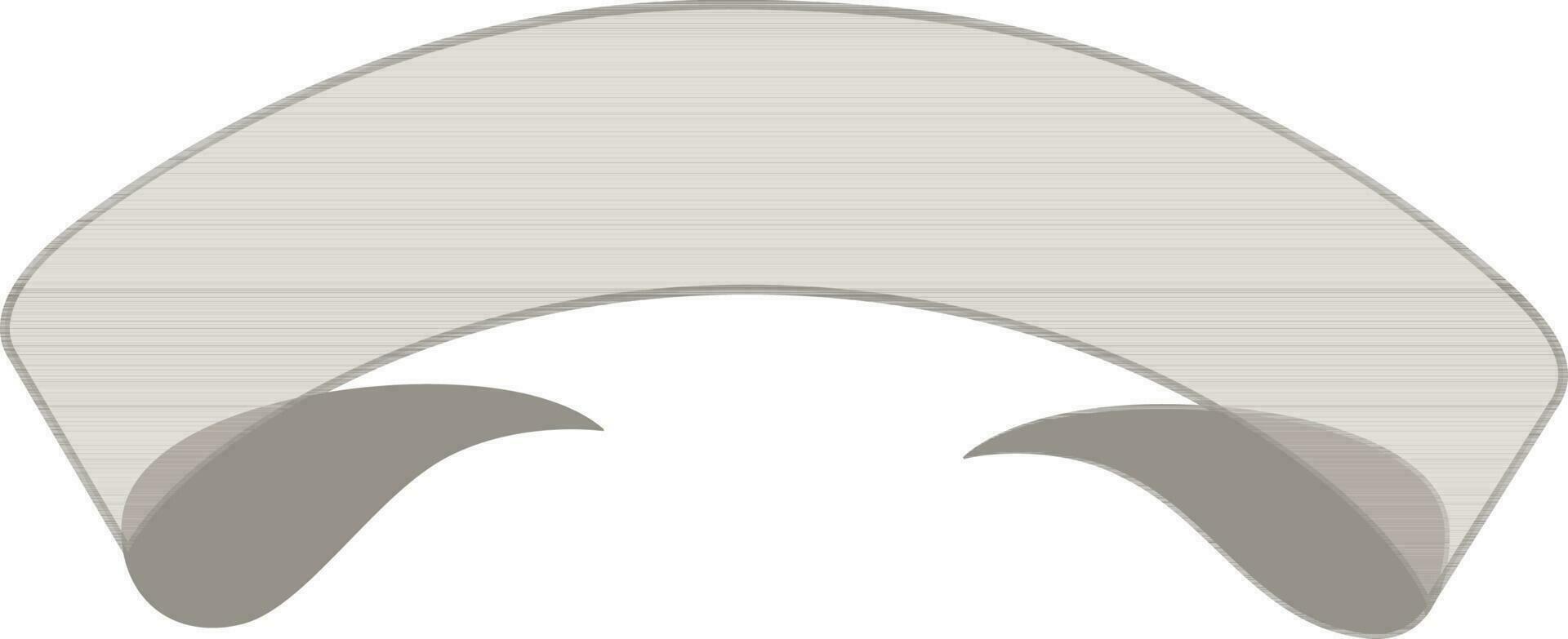 Illustration of gray color ribbon banner. vector