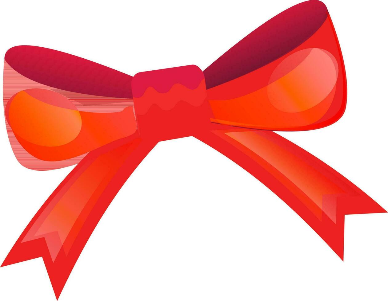 Illustration of red ribbon bow. vector