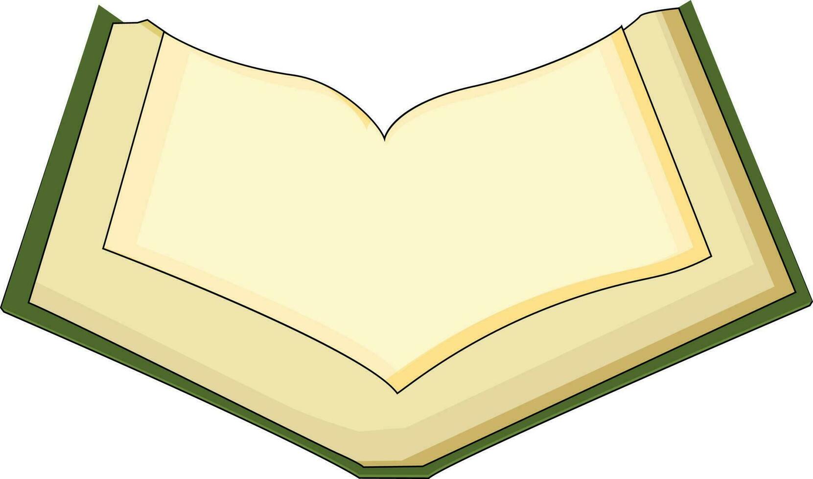 Isolated illustration of open book. vector