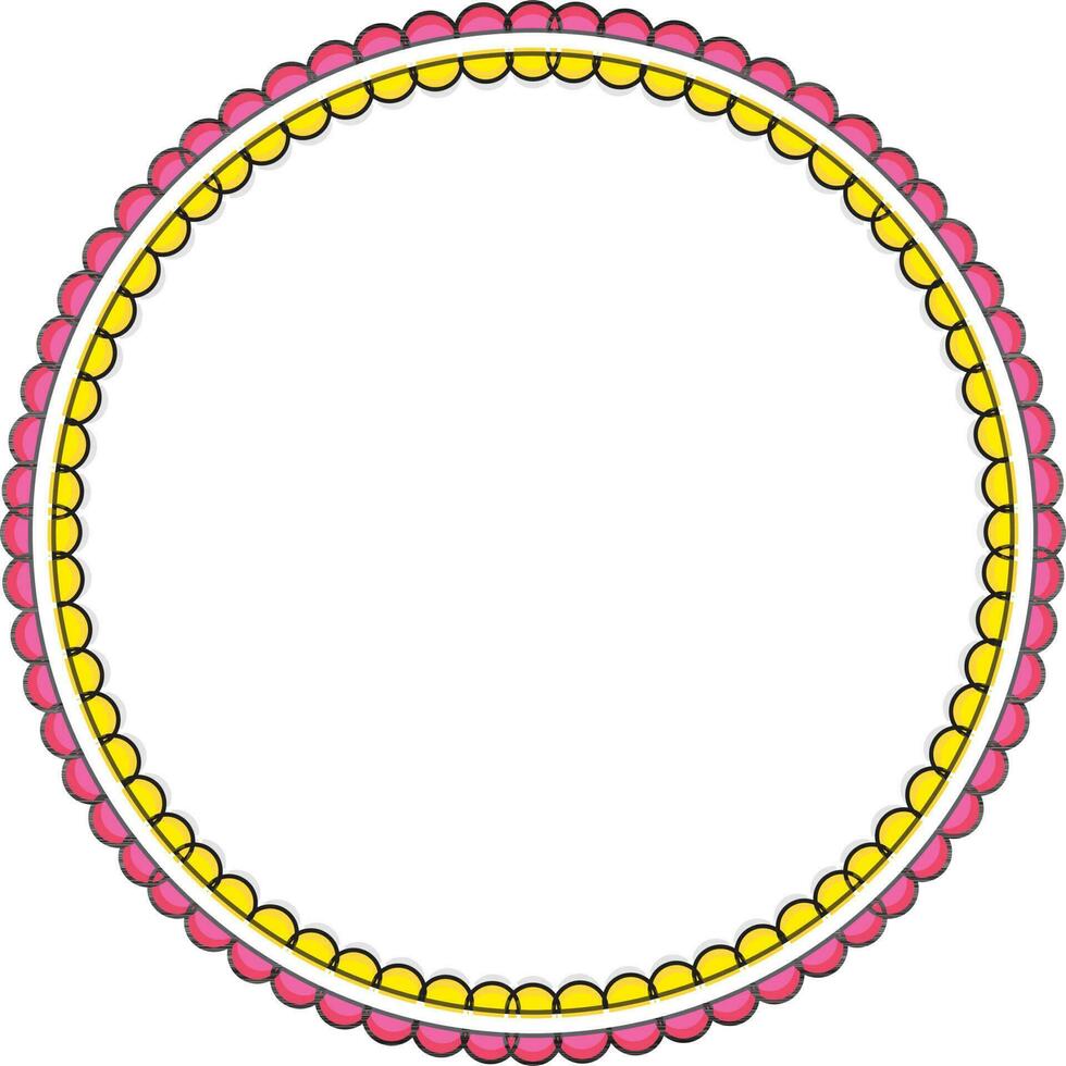 Round shape blank frame design. vector