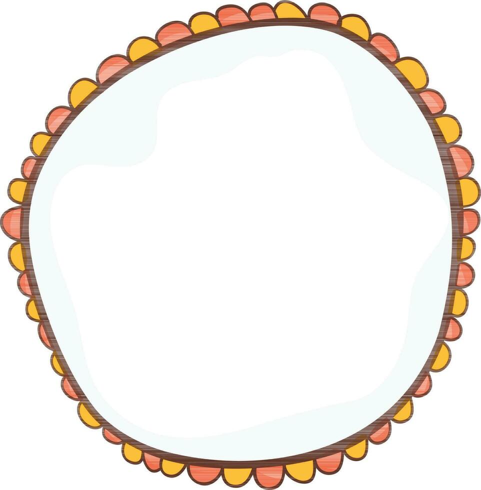 Round shape blank frame design. vector