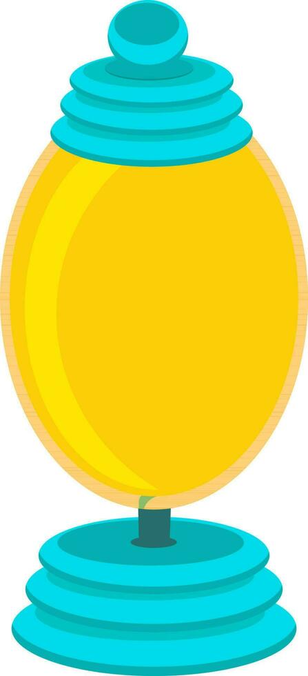 Vector illustration of lamp made with yellow and cyan color.